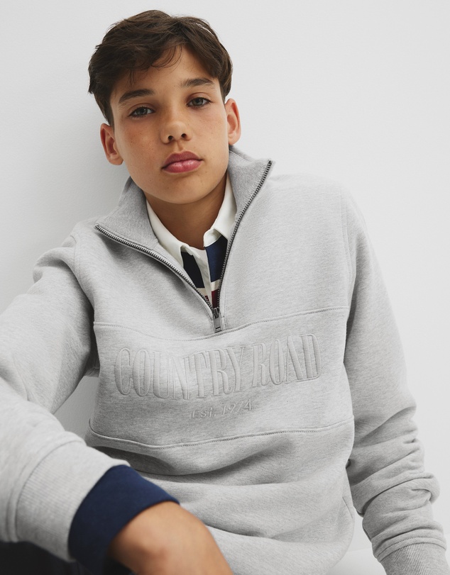Country Road - Teen Australian Cotton Heritage Half Zip Sweat