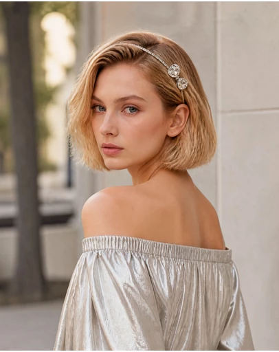 Mossée - Amélie Crystal Bow Headband