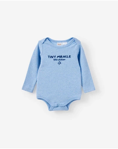 Cotton On Kids - Organic Long Sleeve Bubbysuit