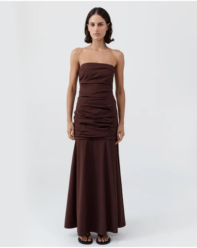 St. Agni - Gathered Strapless Longline Dress