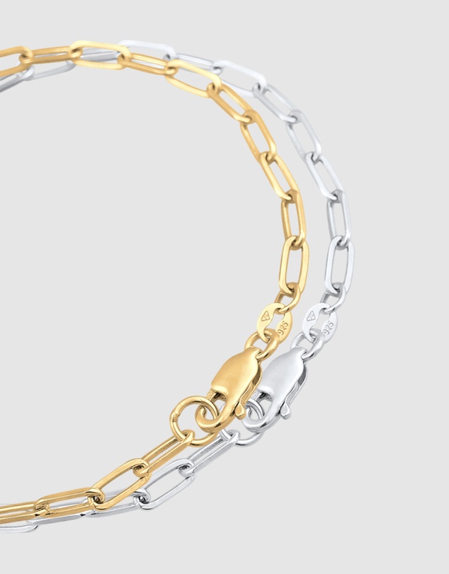 Elli Jewelry - Jewery Set Bracelets Bicolor 925 Sterling Silver