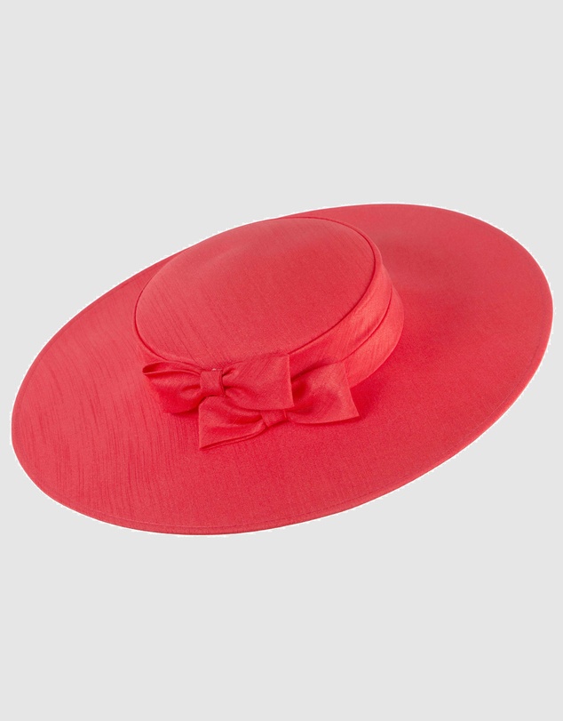 Max Alexander - Bright Red Wide Brim Boater Hat
