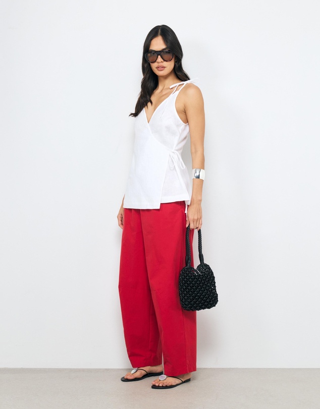 AERE - Nora Organic Cotton Barrel Leg Pants