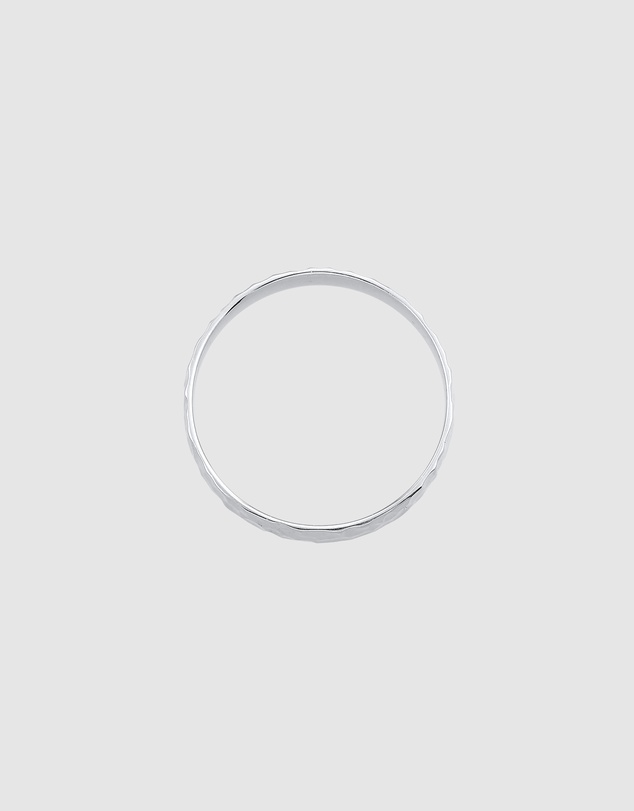 Kuzzoi - ICONIC EXCLUSIVE - Hammered Band Ring in 925 Sterling Silver