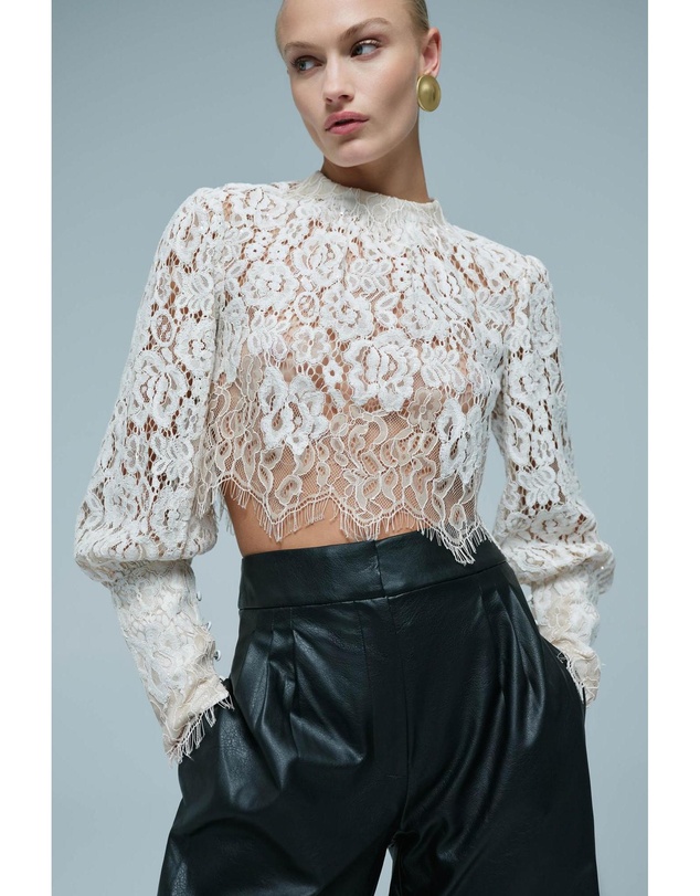 Bardot - Georgia Long Sleeve Lace Top
