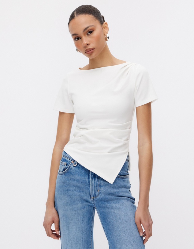 Minima Esenciales - Eliana Draped T-Shirt