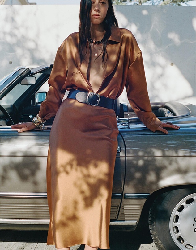 M.N.G - Midi Satin Skirt