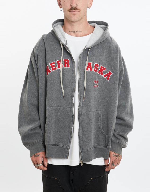 Vintage by The Real Deal - Pre Loved - Vintage 90s NCAA University of Nebraska Huskers Hooded Sweatshirt