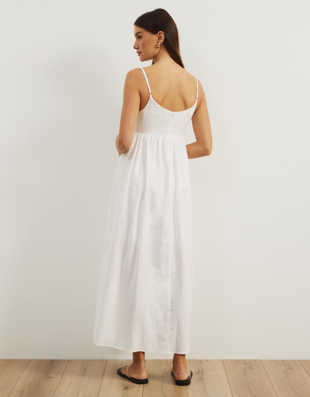 Atmos&Here - Alex Linen Blend Empire Waist Midi Dress