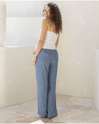 Angel Maternity - Wide Leg Maternity Soft Tencel Jean