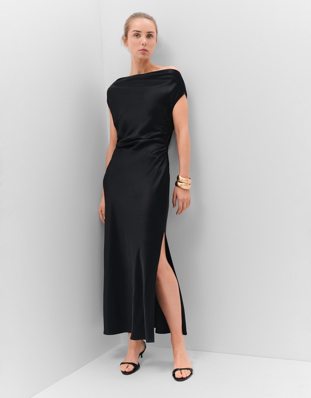 UNISON - Satin Off Shoulder Dress