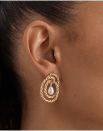 MIMCO - Twine Pearl Stud Earrings