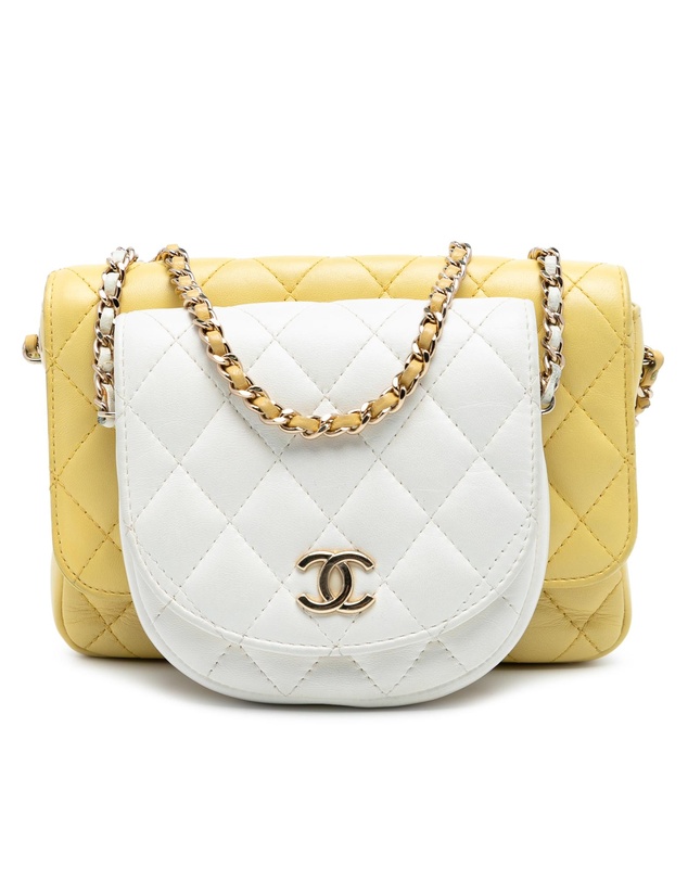 Pre-Loved by Azura Reborn - Pre-Loved CC Quilted Lambskin Side Packs Flap