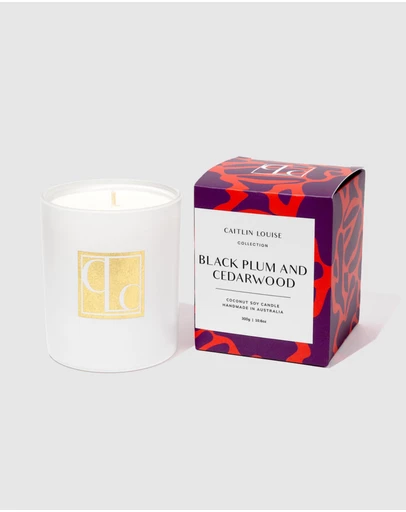 Caitlin Louise Collection - Black Plum and Cedarwood Candle