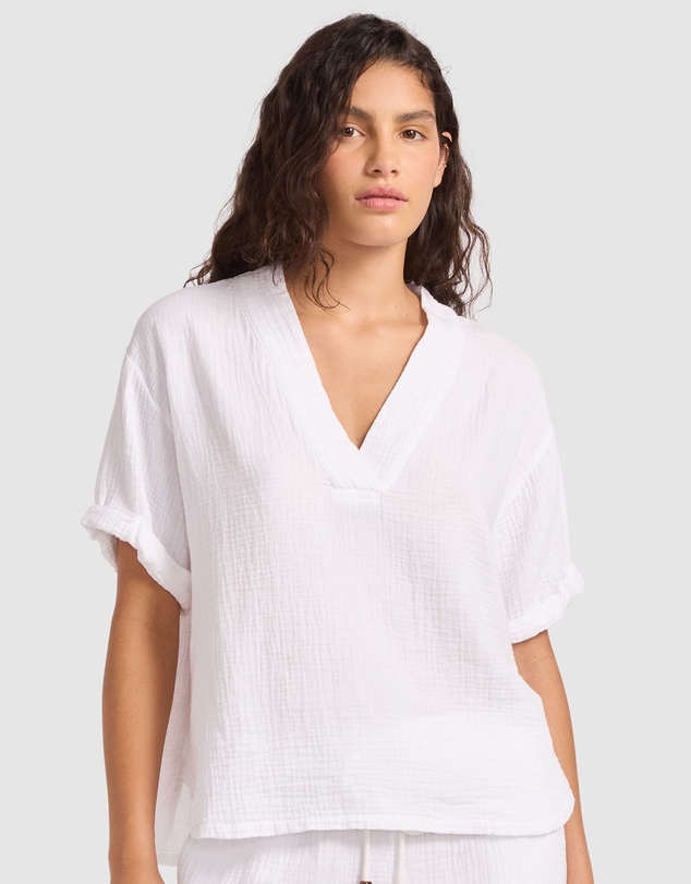 Seafolly - Double Gauze V-Neck Top