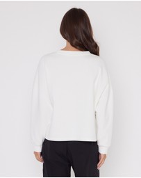 ALEXANDRA - Emby Long Sleeve Top White