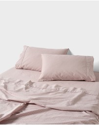 Linen House - Volley Check Sheet Set