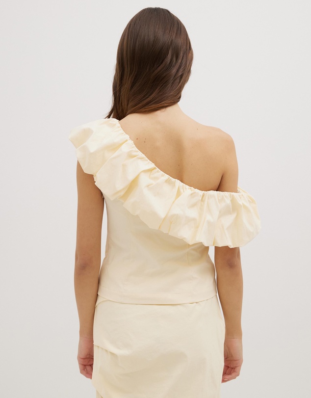 Dazie - Darling Delight One Shoulder Ruffle Top