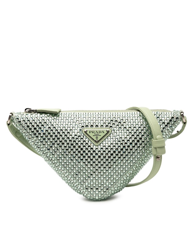 Pre-Loved by Azura Reborn - Pre-Loved Satin Crystal Embellished Triangle Pouch