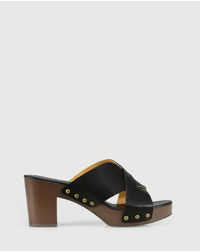 Belle & Bloom - Midtown Clog Mule - Black/Chocolate