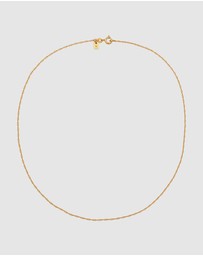 Kuzzoi - ICONIC EXCLUSIVE - Necklace Male Twisted Link Chain 925 Sterling Silver Gold Plated