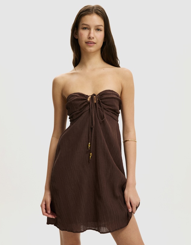 Cotton On - Taylor Tie Up Mini Sundress