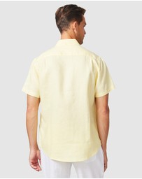Vacay Swimwear - S/S Yellow Linen Shirt