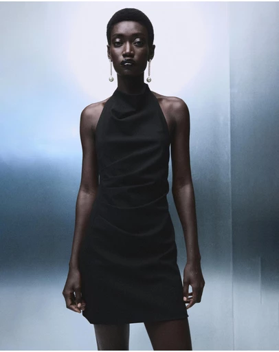 M.N.G - Halter Neck Ruched Dress