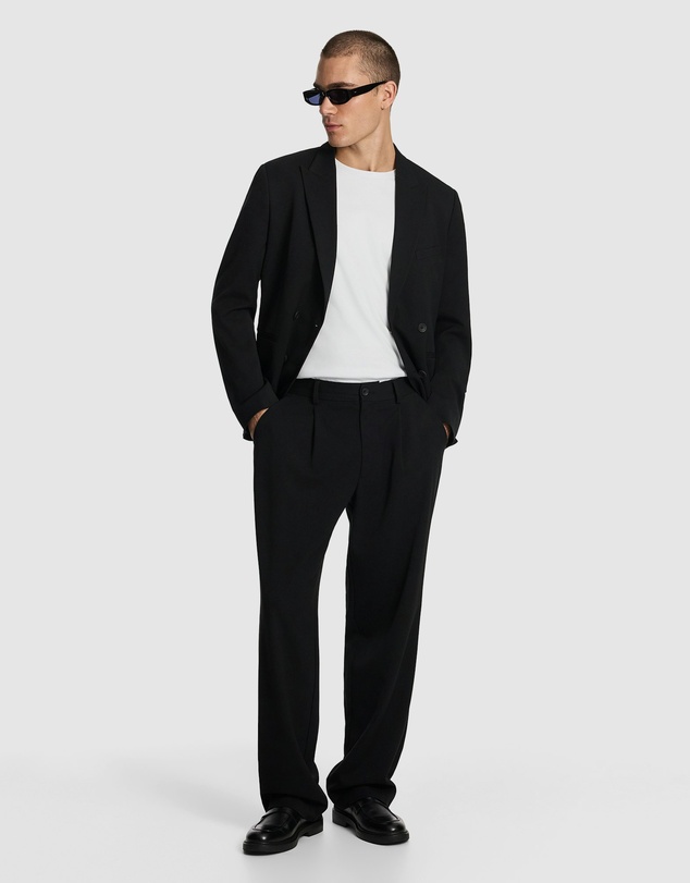 yd. - Brooks Double Breasted Relaxed Blazer