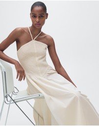 M.N.G - Fede Combined Halter-Neck Dress