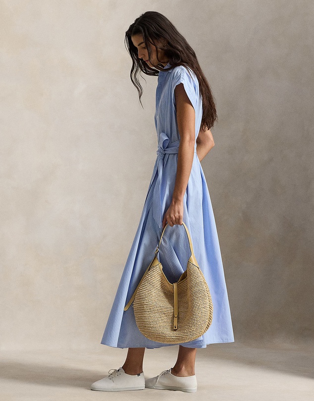 Polo Ralph Lauren - Striped Belted Cotton Shirtdress