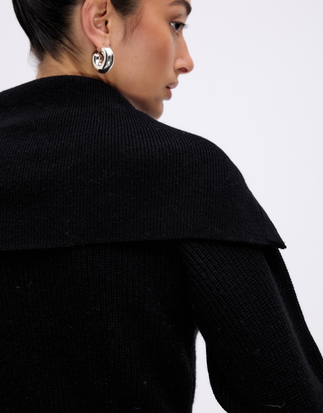 Minima Esenciales - Cyro Merino Wool Cashmere Blend Zip Knit Jumper