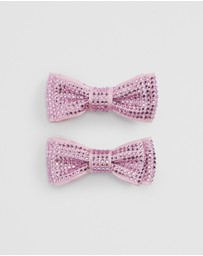 Country Road - Crystal Bow Clips Pack Of 2
