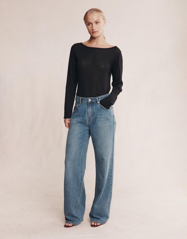 Marle - Belted Wide Leg Jeans