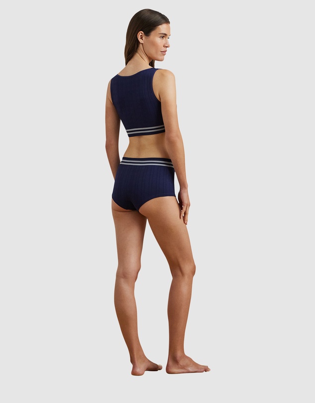 Lauren by Ralph Lauren - Cricket Cable Knit Lightly-Lined Crop Top Bra
