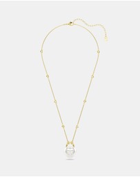 Swarovski - Idyllia pendant, Mixed cuts, Heart, White, Gold-tone plated