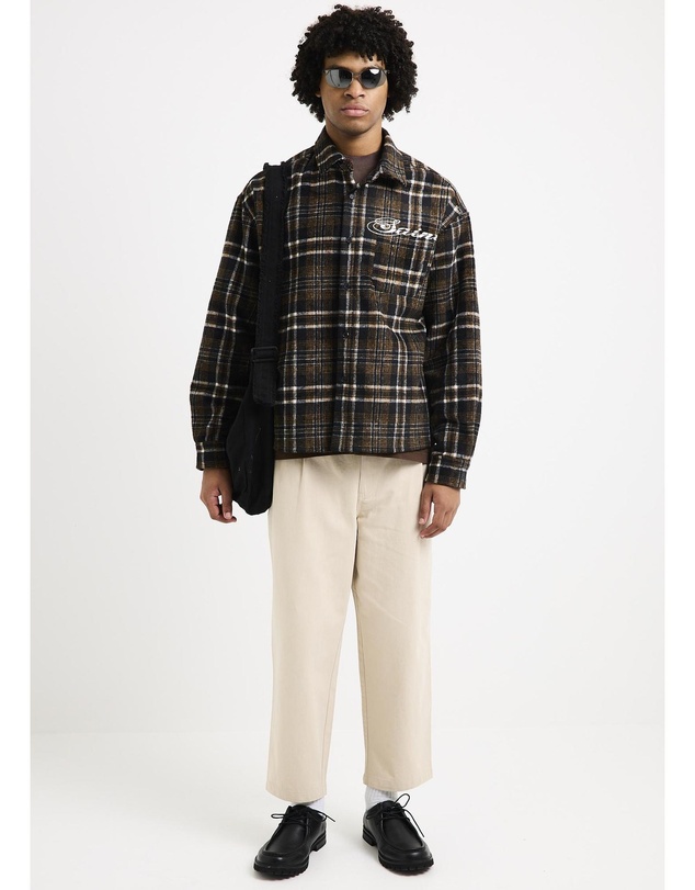 Black Noise White Rain - Script Long Sleeve Flannel