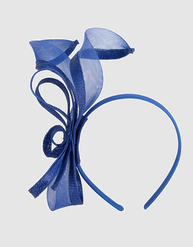 Max Alexander - Small Royal Blue Sinamay Loops Fascinator