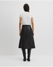 Country Road - Leather Wrap Skirt