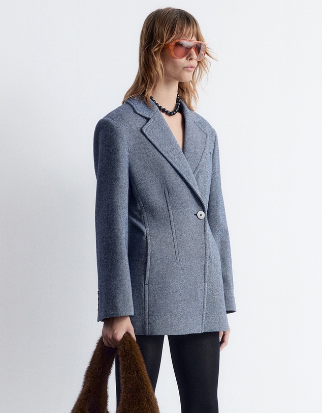 & Other Stories - Fitted Shoulder-Pad Wool Blazer