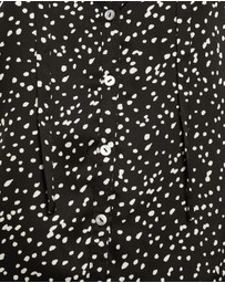 Atmos&Here - Ruffle Neck Button Through Top