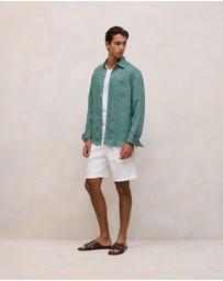 Trenery - Cotton Jersey Crew T-shirt in White