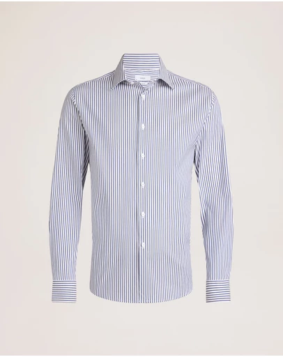 SABA - Calvin Long Sleeve Slim Stripe Shirt