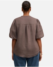 Forever New Curve - Mariella Curve Pin Tuck Blouse