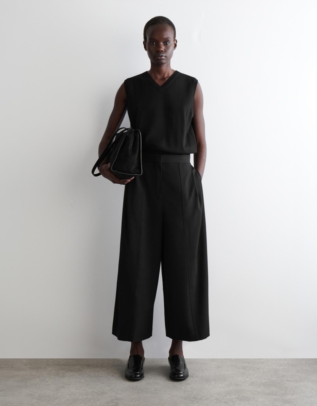 COS - Pleated Merino Wool Blend Culottes