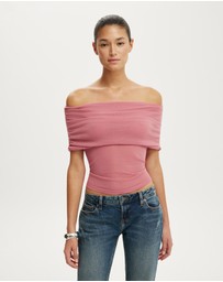 Cotton On - Sheer Off Shoulder Knit