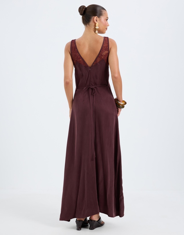 Calli - Piper Cupro Lace Insert Midi Dress