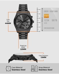 Michael Kors - Lexington Black Chronograph Watch