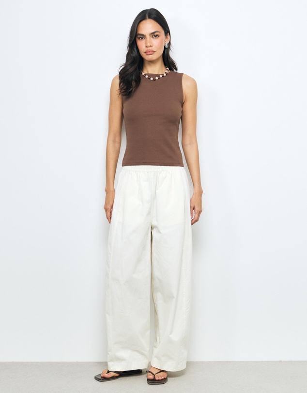 AERE - Ribbed Boat Neck Tank
