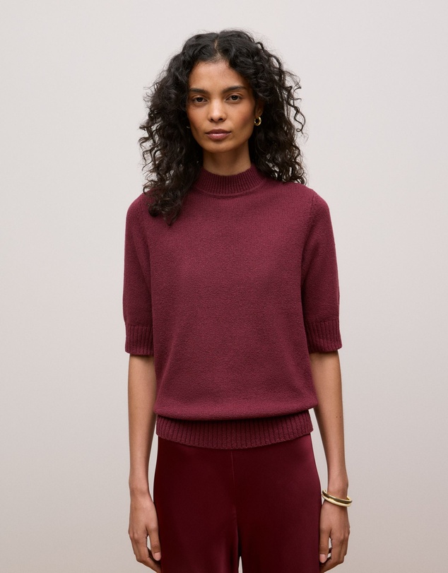 Trenery - Boucle Mock Neck in Auburn